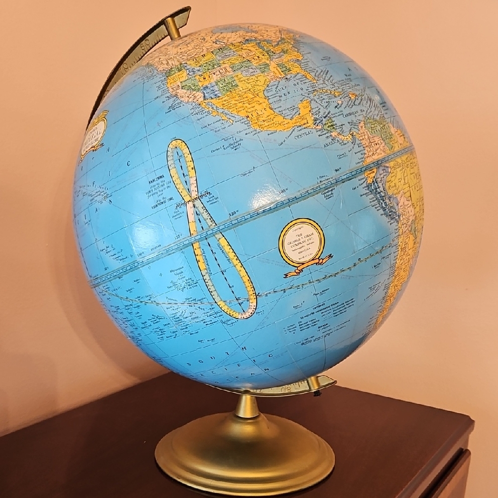 Blue and Gold Globe by Cram